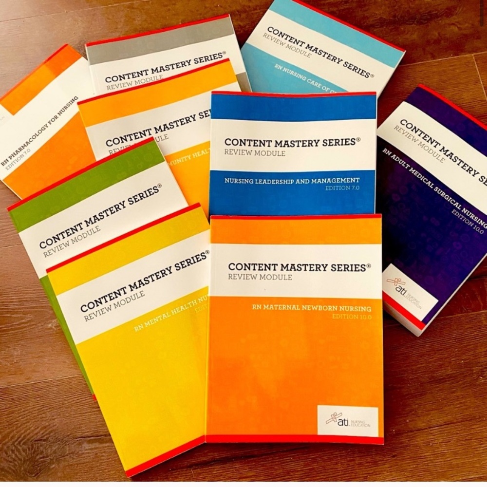 9 nursing exam practice books like new !